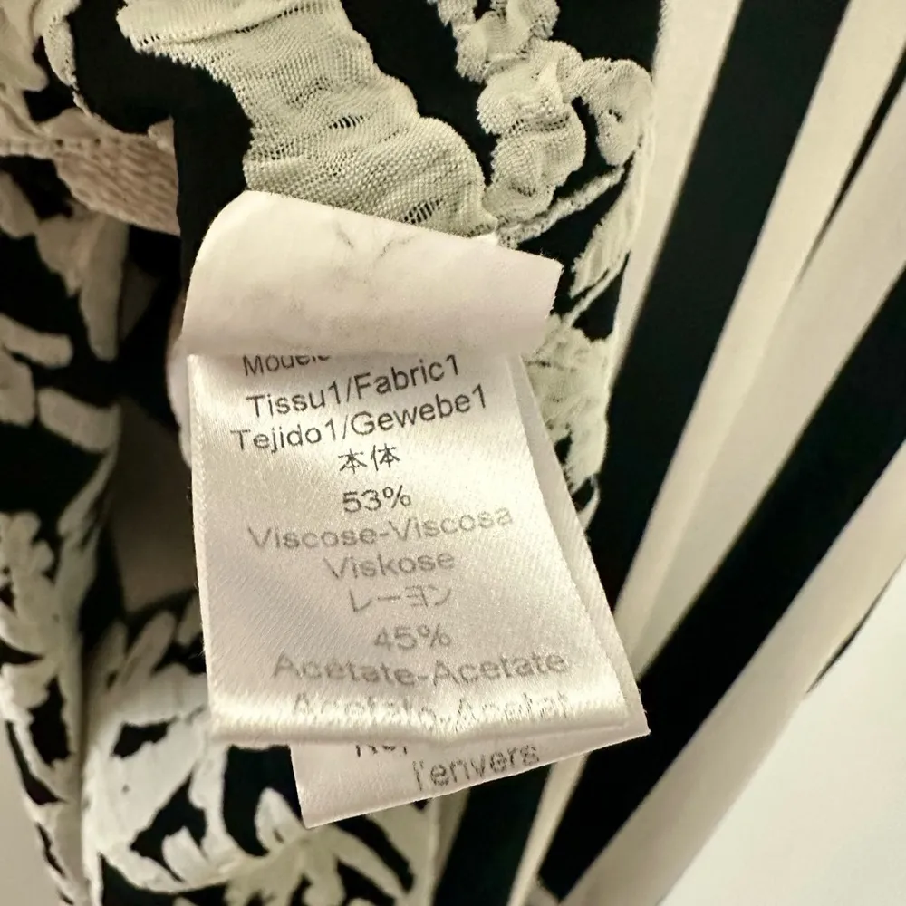 Kenzo Striped & Floral Bateau Neck Top Black Size undefined - Image 6