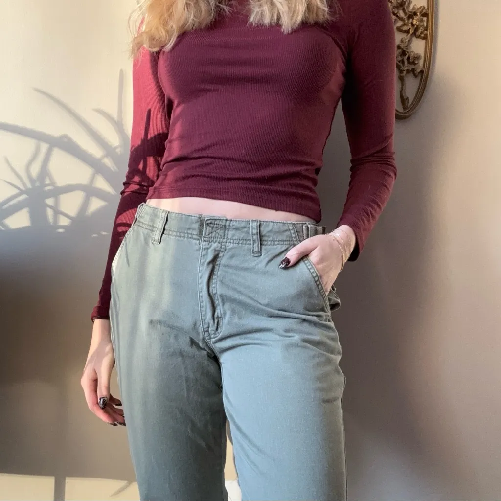 R21 Light Green High Waisted Cargo Pants - Image 7