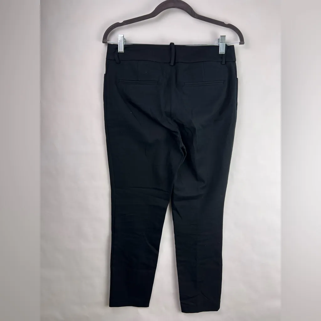 A New Day Black Stretch Ankle Pants, Cotton Blend, Workwear Slim Trousers - Image 3