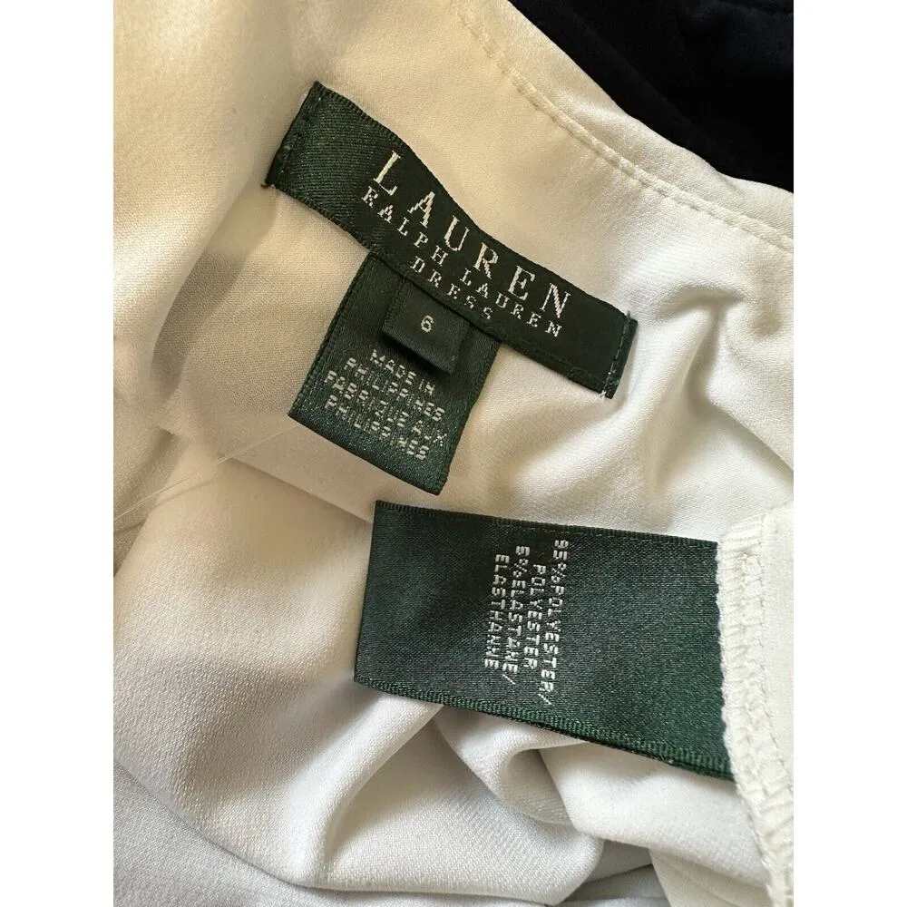 Ralph Lauren Black and White Striped Tank Dress Size 6 - Image 7