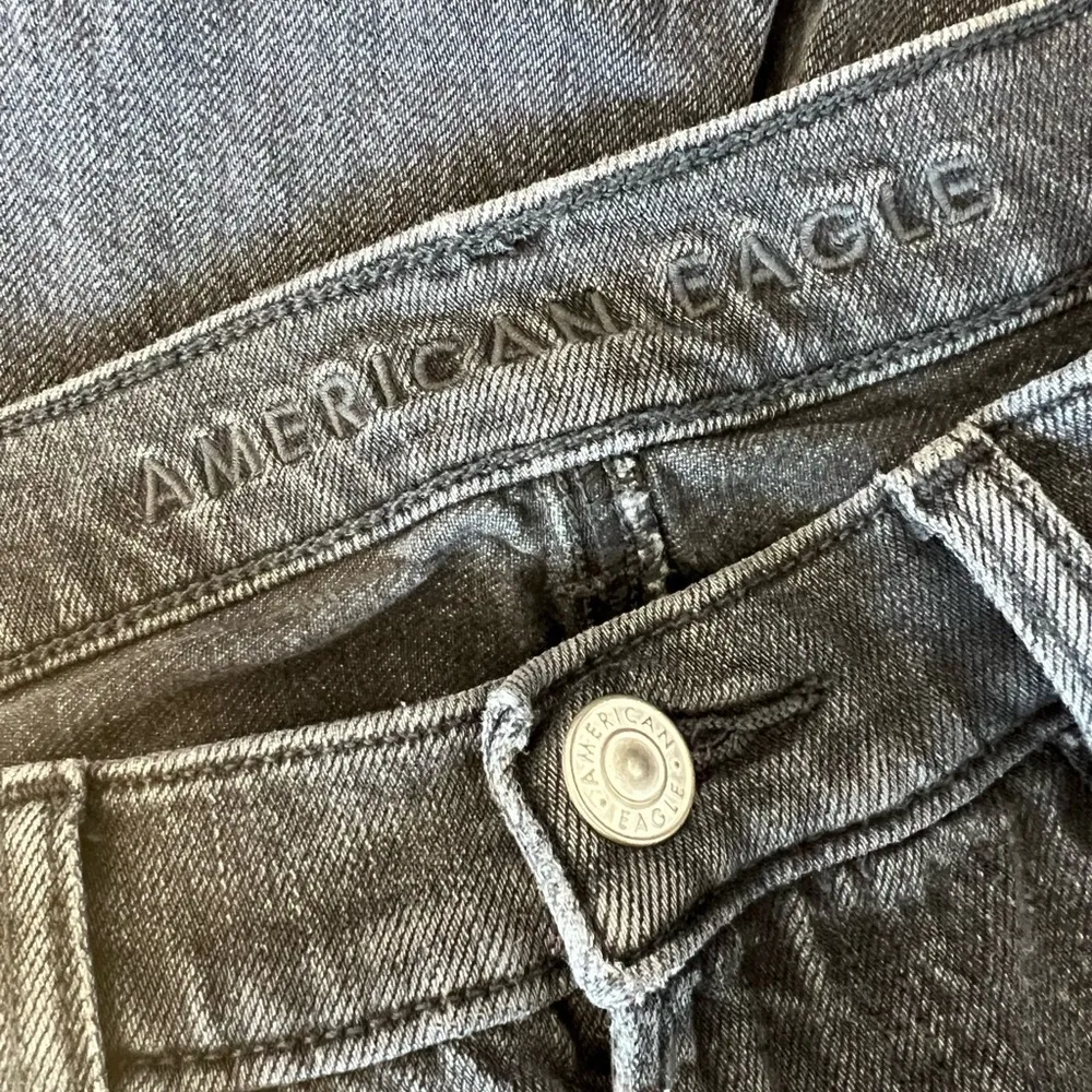 American Eagle Outfitters Distressed Black Baggy Jeans Size 0 - Image 6