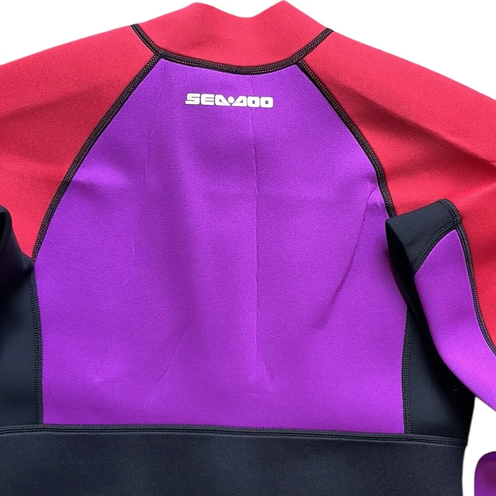 Sea Doo Ladies Montego Wet Suit Jacket Purple Size M - Image 10