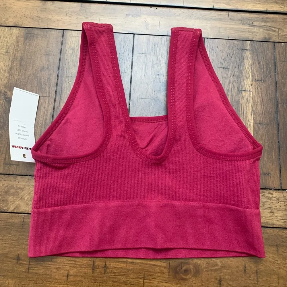 Skechers Women's Stretch Super Soft Sport Bra burgundy M - Image 3