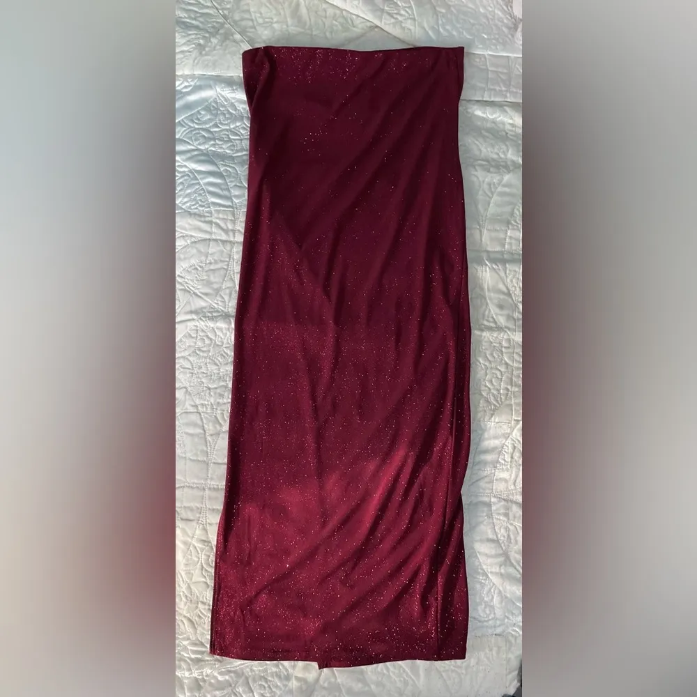 Windsor Sparkling Burgundy Maxi Skirt - Image 2