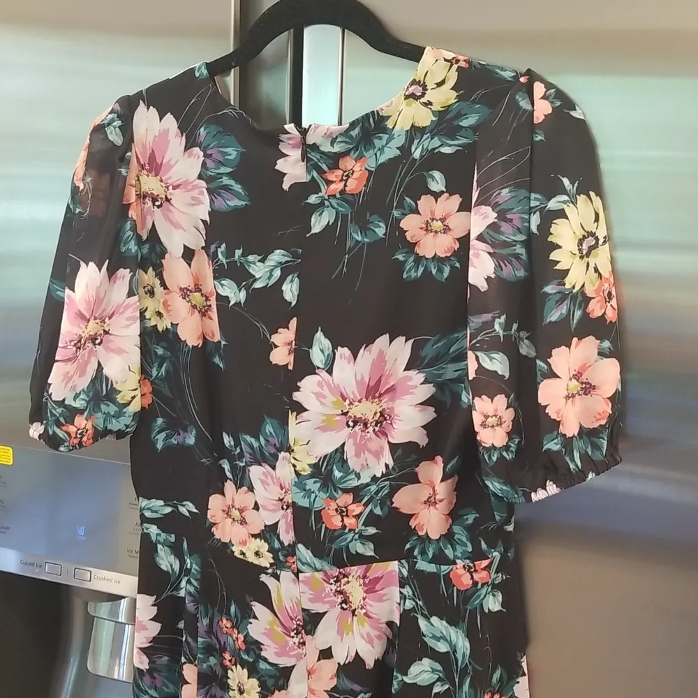 💕YUMI KIM Midnight Love Dress Wild Rose Black Floral Print XL NWT *Missing Belt - Image 12