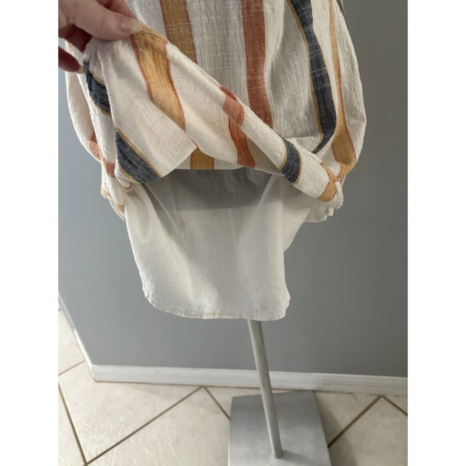 O'Neill Size S Colorful Stripe Racerback Spaghetti Strap Mini Sun Dress Tunic - Image 6