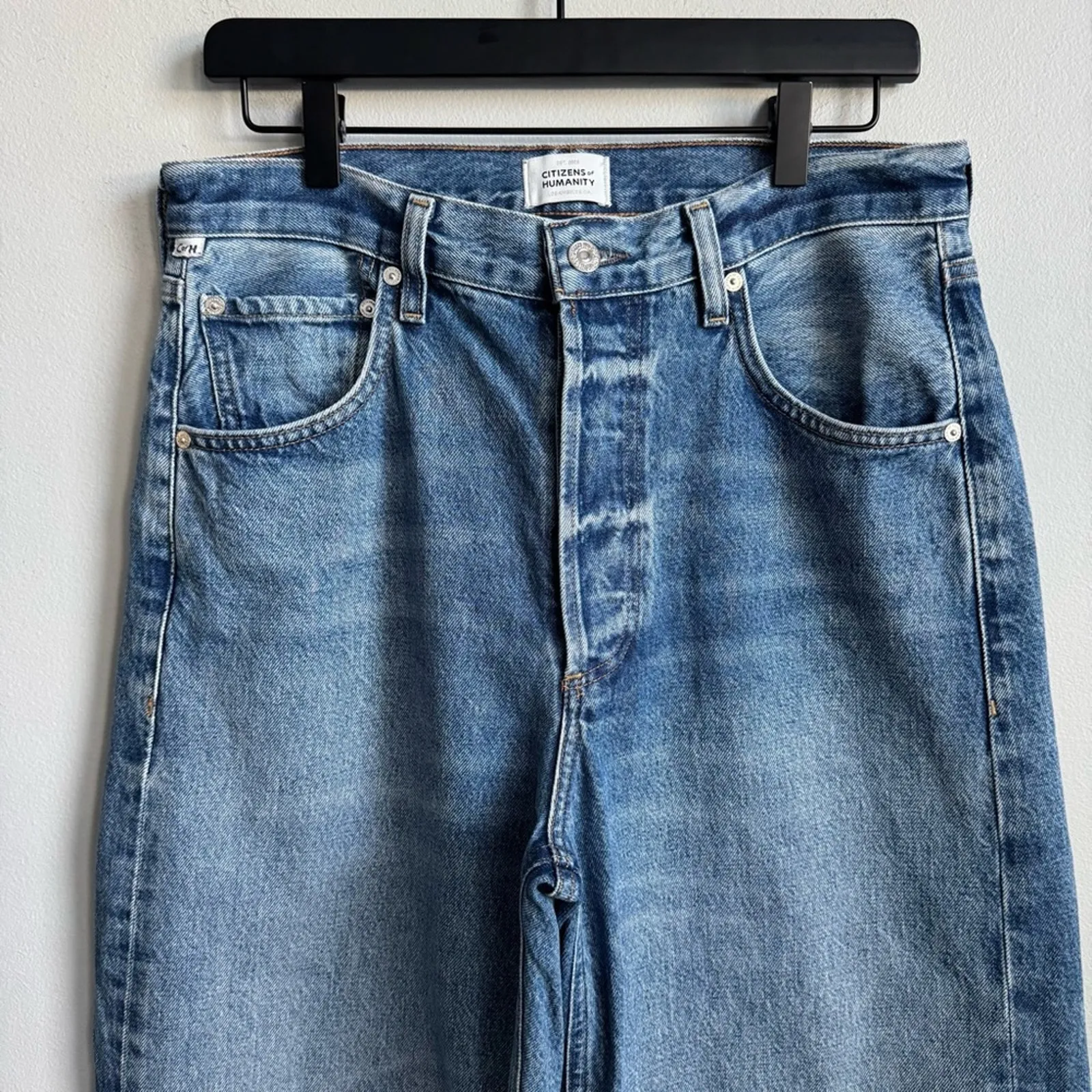 Citizens of Humanity Ayla Raw Hem Crop Jeans in Doheny Wash Size 29 - Image 5