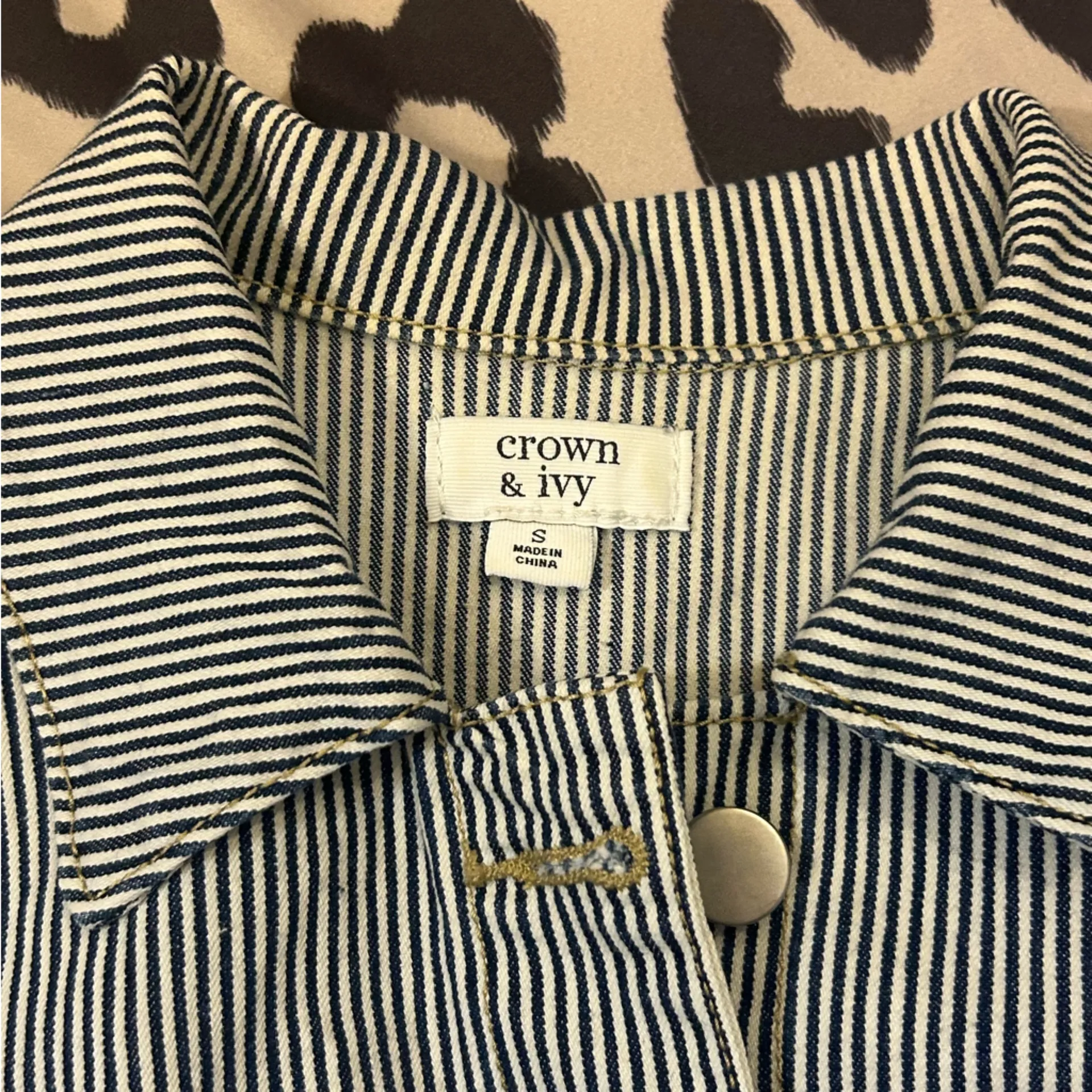 Crown & Ivy Railroad Stripe Jacket – S - Image 7