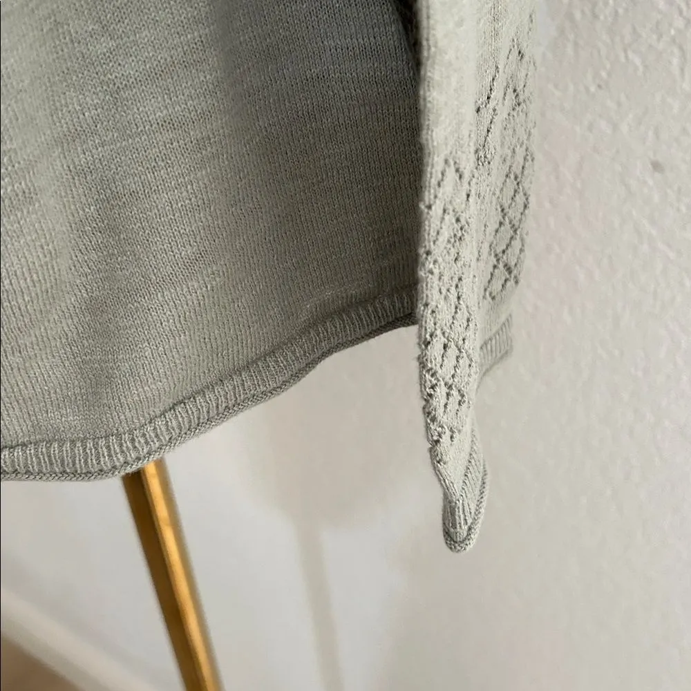 Frye Women's Pointelle Cardigan, Sage, Size Large, NWT - Image 6