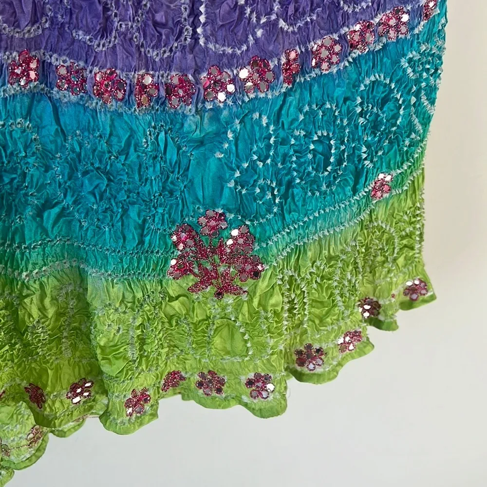 Moda International Silk Fairy Skirt Green Size 2 - Image 10