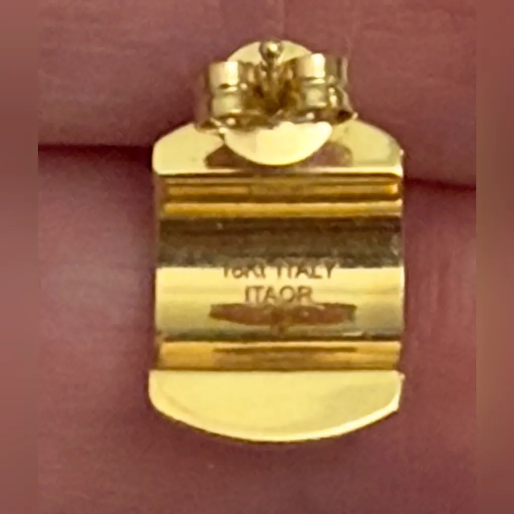 New 18k Gold Necklace 20" Rope and Half Hoop Chunky Earring Set - Image 6