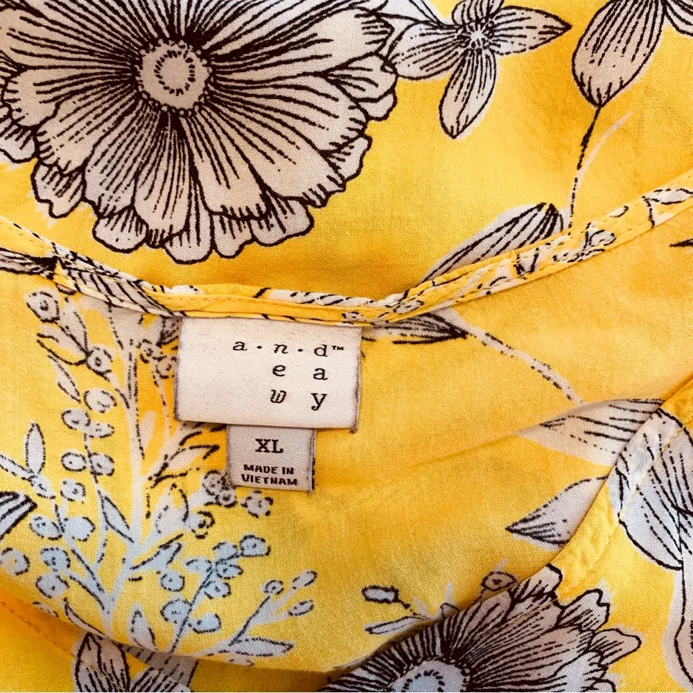 ZARA YELLOW LONG SLEEVE Top Sz: XL - Image 5