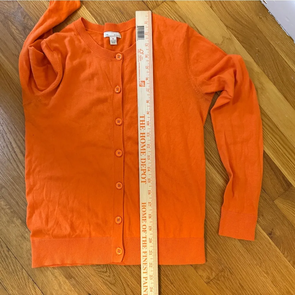 Gap Cardigan Cotton Nylon Silk Blend Orange XS - Image 5