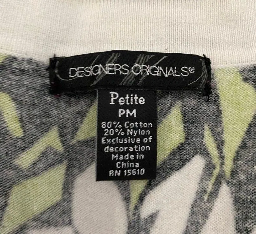 Designers Originals leaf print cardigan Size M petite - Image 3