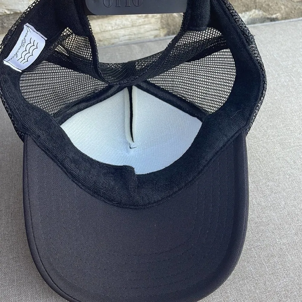 Beach Mama black & gold SnapBack truckers hat NWOT - Image 6