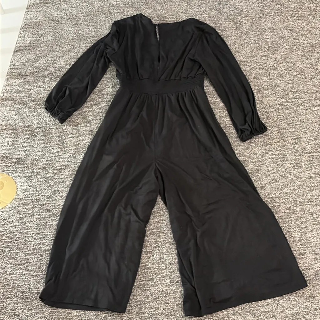 Anthropologie Petite Hutch V-Neck Wide Leg Jumpsuit Sz MP - Image 9