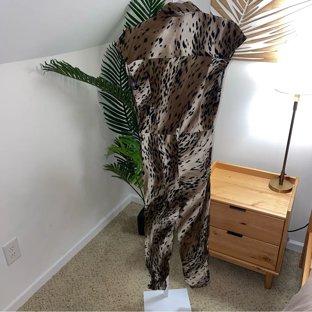 R13 Utility Jumpsuit Abstract Cheetah‎ XS - Image 3