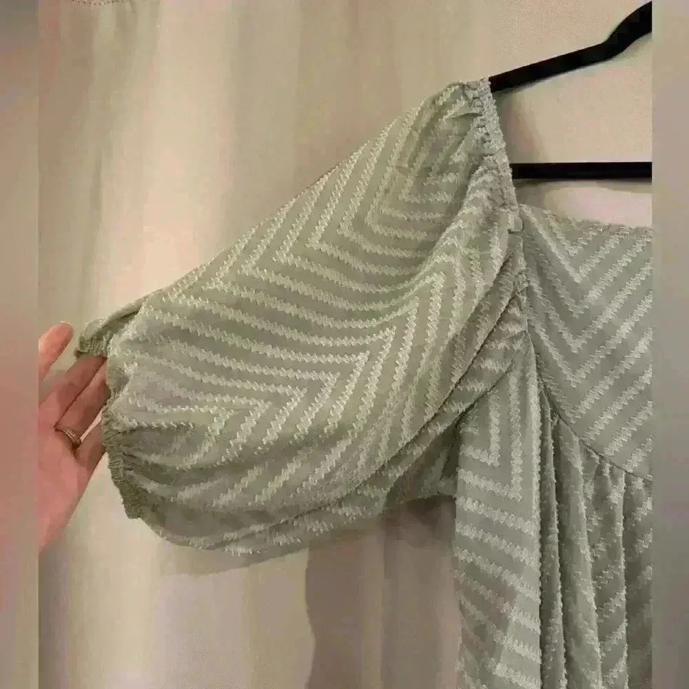 Women’s Green Chevron Dress - Image 3