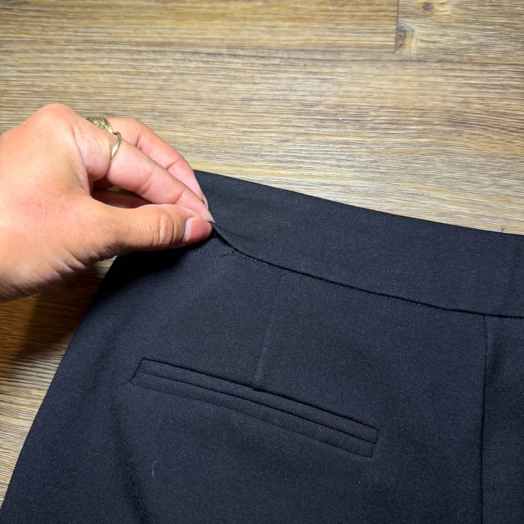 J. McLaughlin Black Slim Fit Pants with Zipper Pockets business Casual size 0 - Image 10