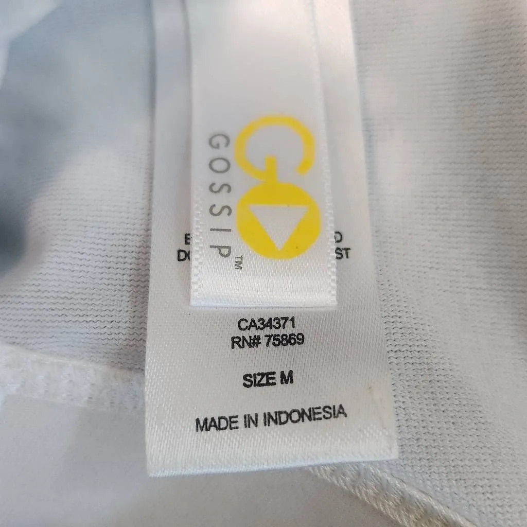 Gossip Black Print Sports Bra with Green Trim NWT Size Medium Racerback Bra - Image 9