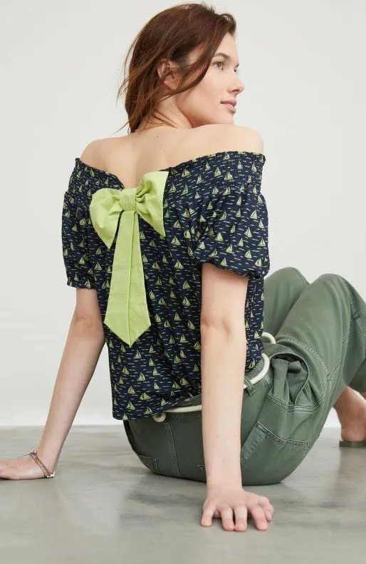 NWT  Printed Bow-Back Top - Image 3