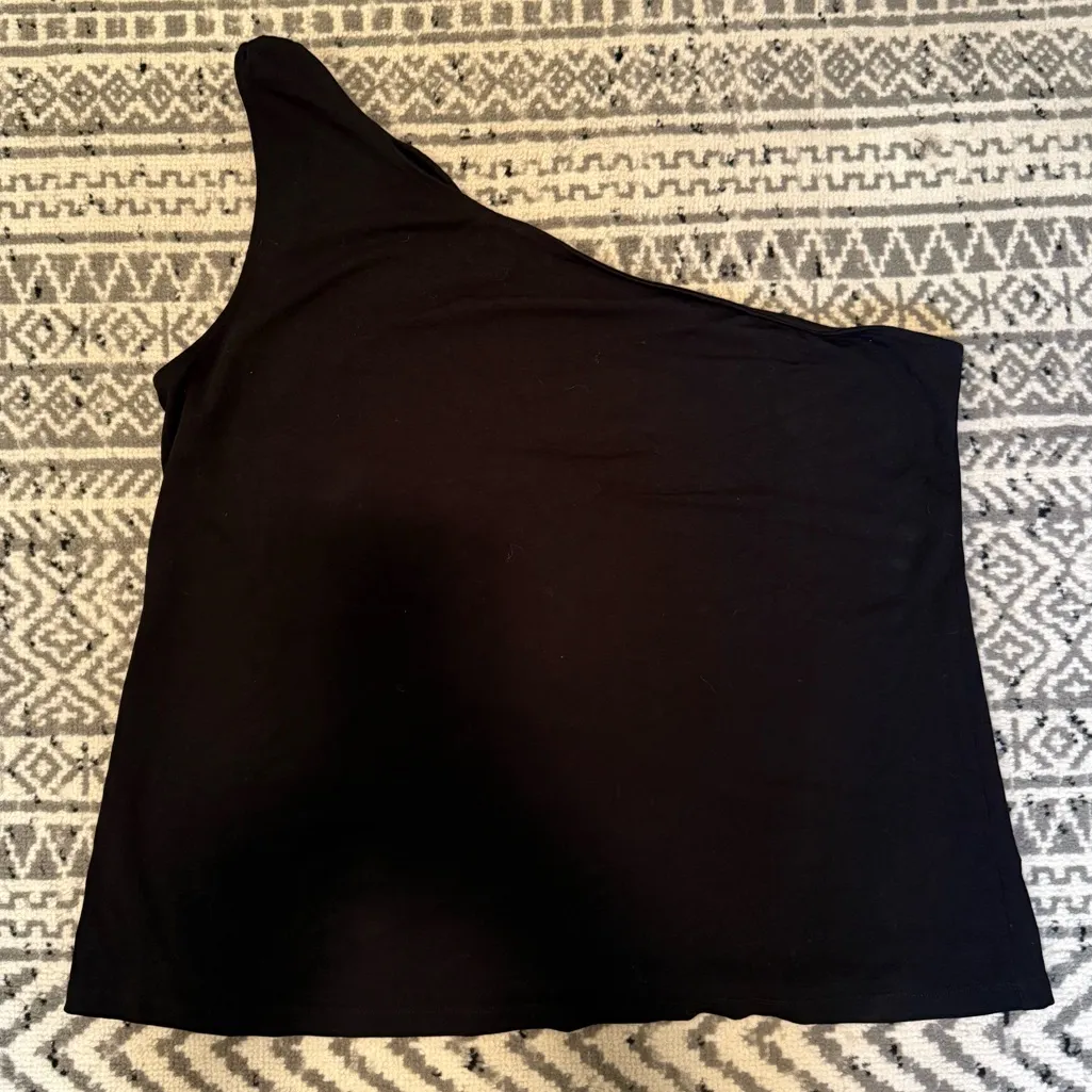 Lands' End Women's Plus Size Slender One Shoulder Top - Image 2