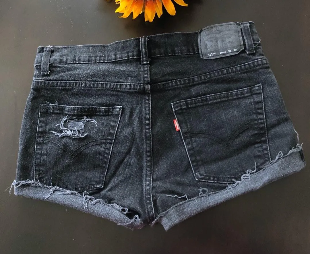 Levi’s Custom Distressed Jean Shorts - Image 8
