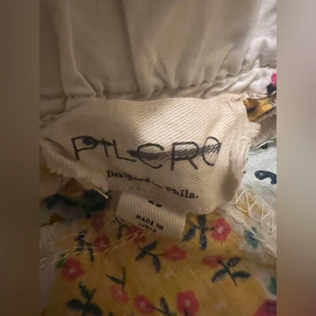 Anthropologie x Pilcro $98 Utility Patchwork Shorts Coquette Peasant High Rise Yellow Size 29 - Image 6