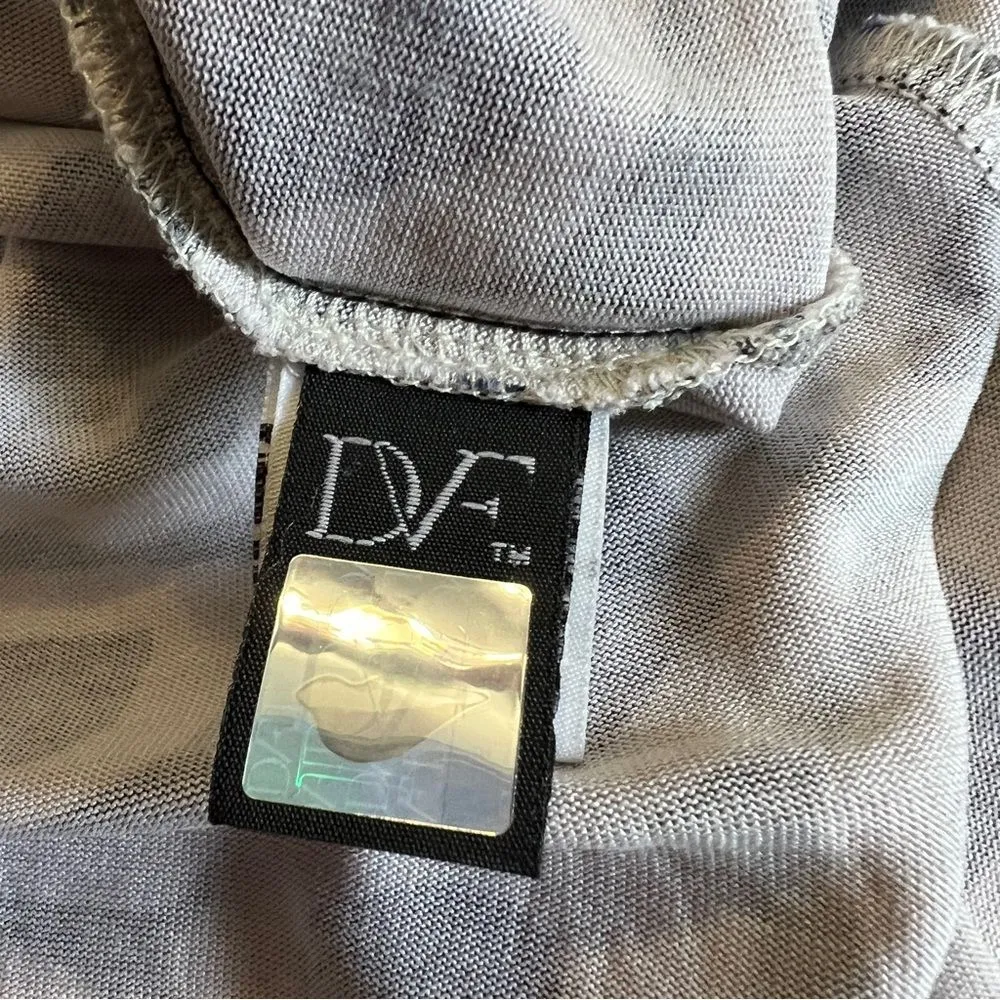 DVF Diane von Furstenberg New Julian Two Wrap Dress Sz 2 Silk Geometric Print - Image 7