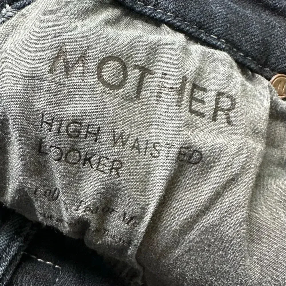 MOTHER High Waisted Looker Skinny Jeans in Coffee Tea or Me Size 27 Blue - Image 10