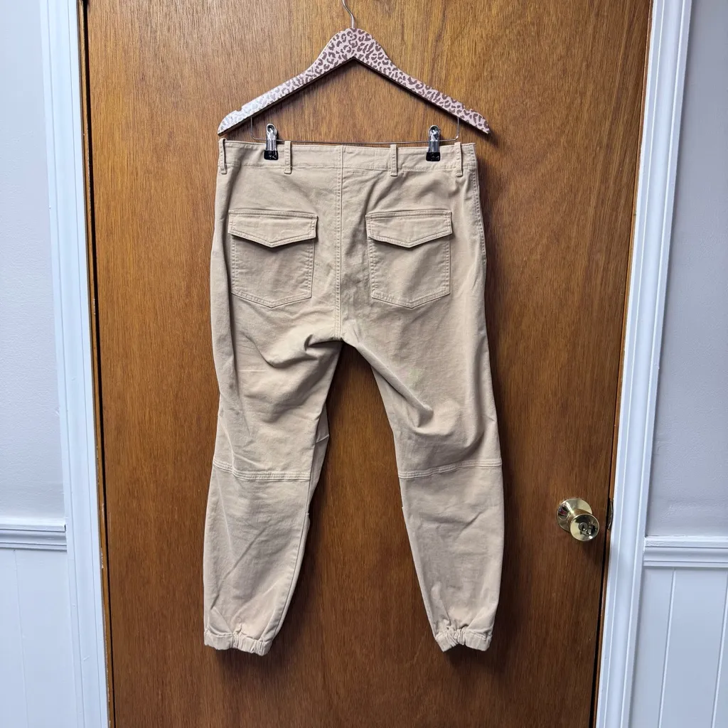 Nili Lotan Cropped Military Pants Slim Zipper Ankles Khaki Tan 10 - Image 10