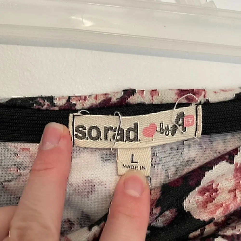 S.O.R.A.D. BY A Black Cream Burgundy Pull On Mini Bodycon Straight Pencil Skirt Size undefined - Image 3