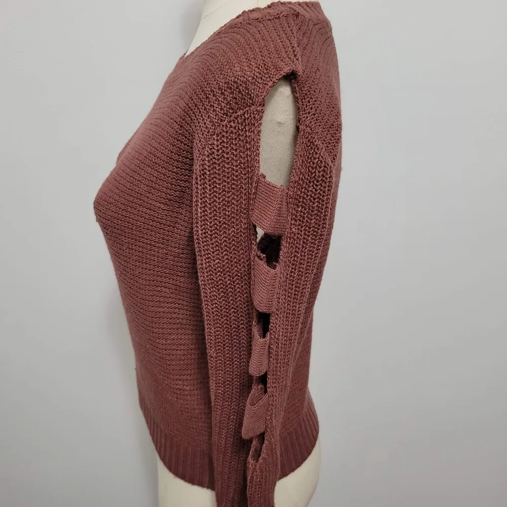 Love Change terracotta cutout sweater size small - Image 4