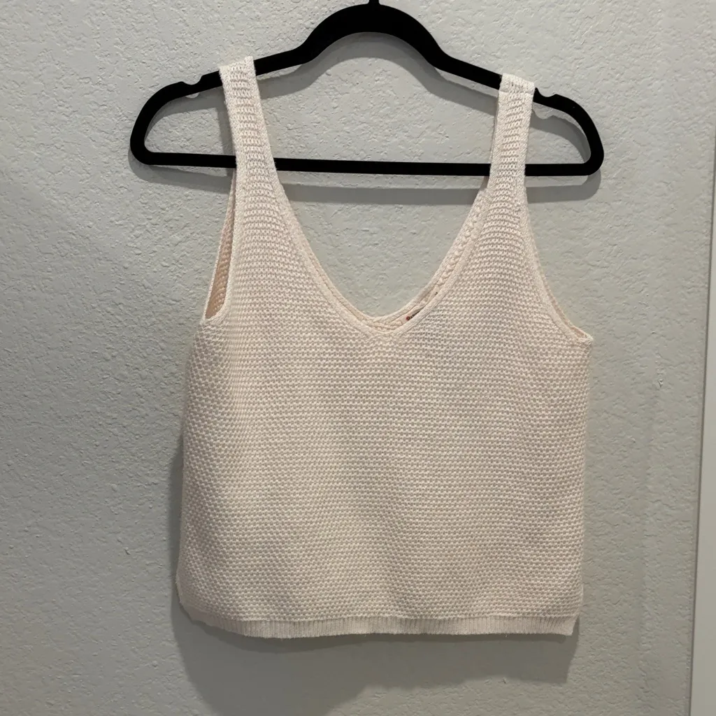 Marine Layer Finley Sweater Tank White Size Medium - Image 7