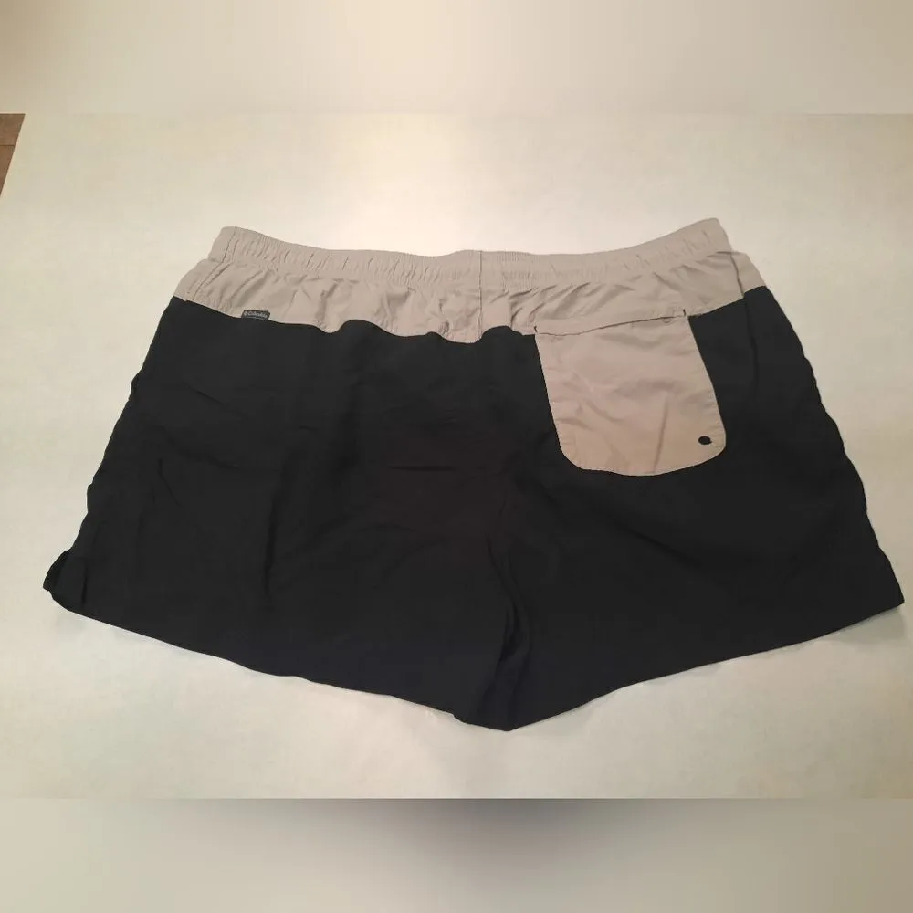 COLUMBIA Womens Sandy River Black Gray Color Block Shorts Plus Size XL - Image 4
