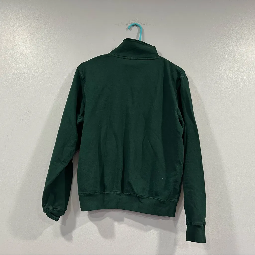 John Galt Green Quarter Zip Pullover One Size - Image 3