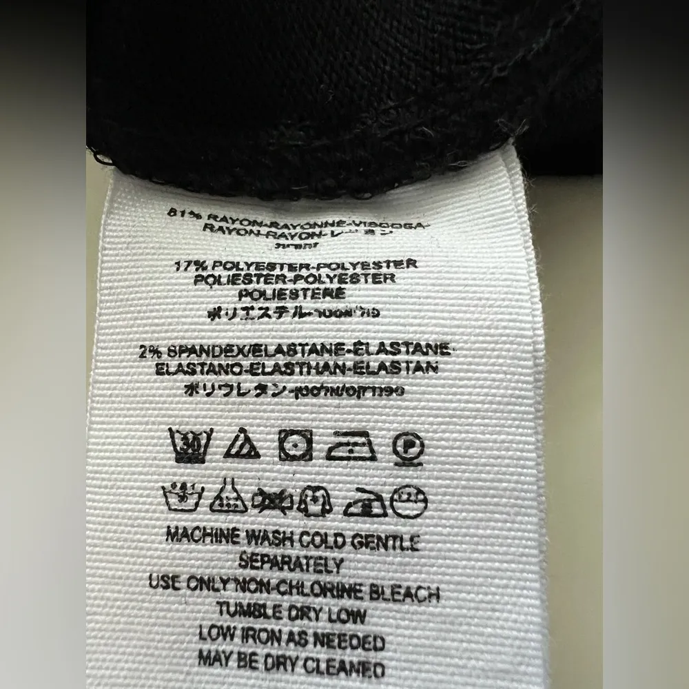 Free People All Types Of Twisted Black Top long sleeve V neck stretchy - Image 5