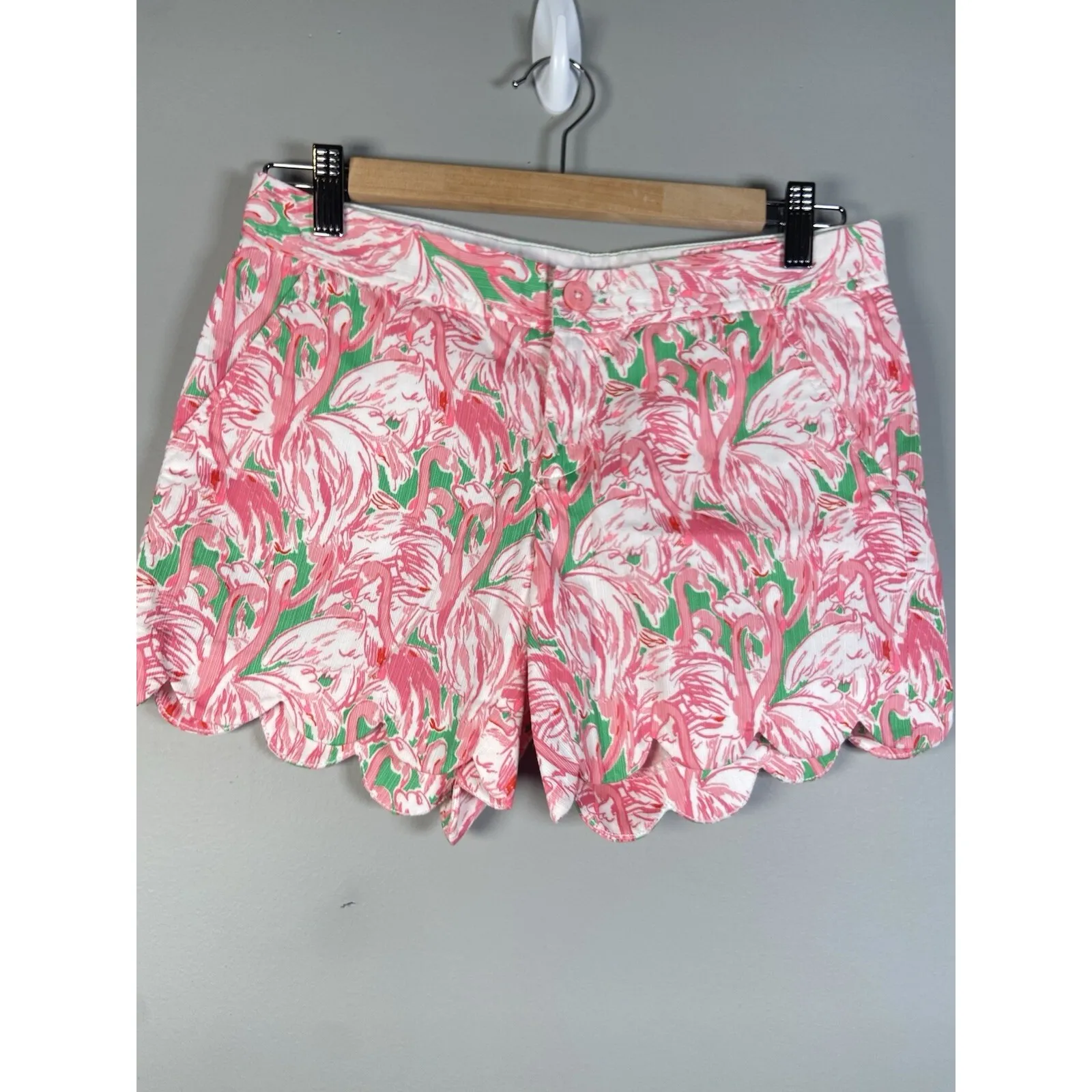 Lilly Pulitzer Size 00 The Buttercup Short Flamingo‎ Print Shorts Preppy Beach - Image 3