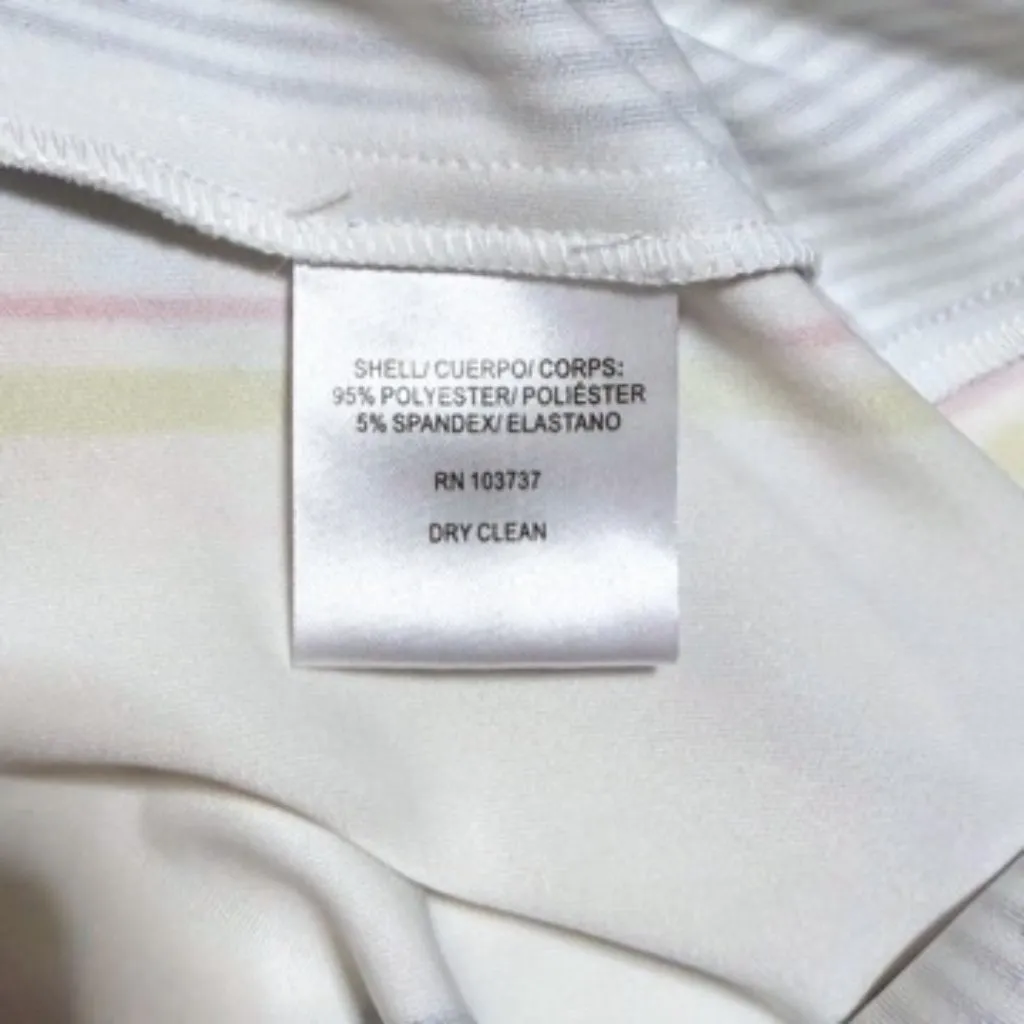 Donna Morgan Abstract Geometric Striped Vintage Style Dress Size 6 - Image 4