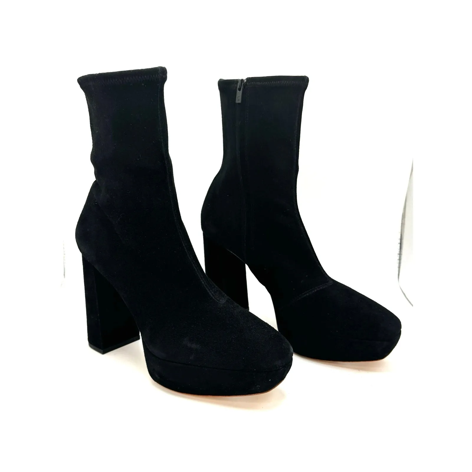 Loeffler Randall Black Velvet Camden Platform Bootie Size 9.5 Dressy Ankle Boots - Image 9