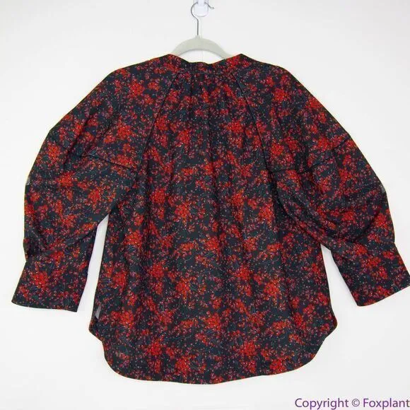 NEW See By Chloe Floral‎ tie-neck crepe blouse, size France 42/ US size10 - Image 7
