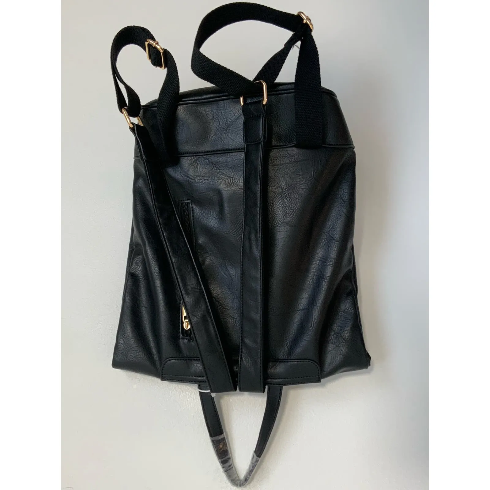 Metro Muse Vegan Leather Book‎ bag Black - Image 5