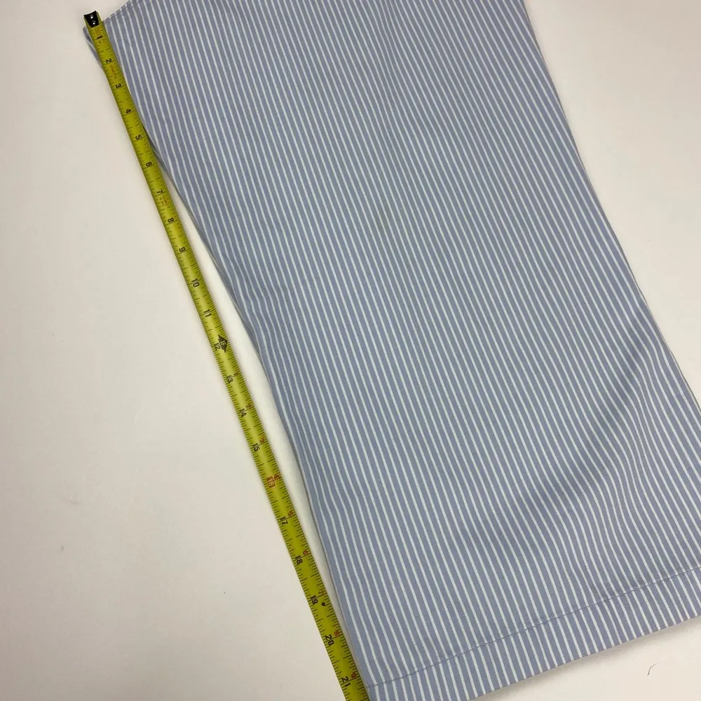 Lands End Petite Cropped Twill Chino Pants Blue/White Women’s Size 16 NWT - Image 8