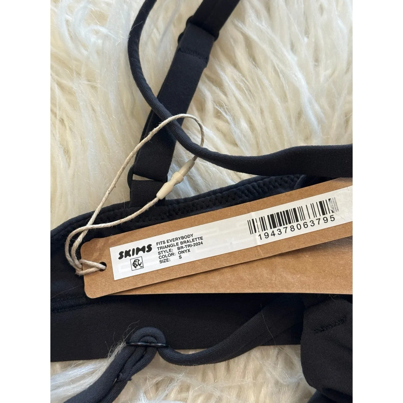 Skims Fits Everybody Triangle Bralette Onyx Size Small - Image 8