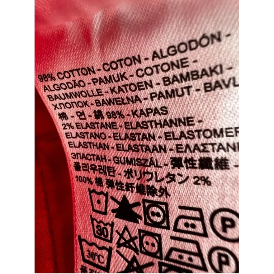 Levi's Red Denim Jacket Trucker Style Classic Button Up Womens S - Image 4