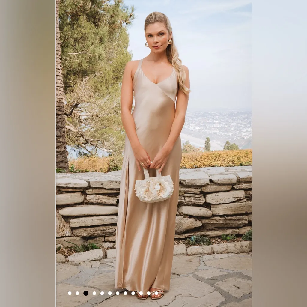 NWOT SHOW ME YOUR MUMU - Anderson Maxi Dress size medium color: champagne - Image 2