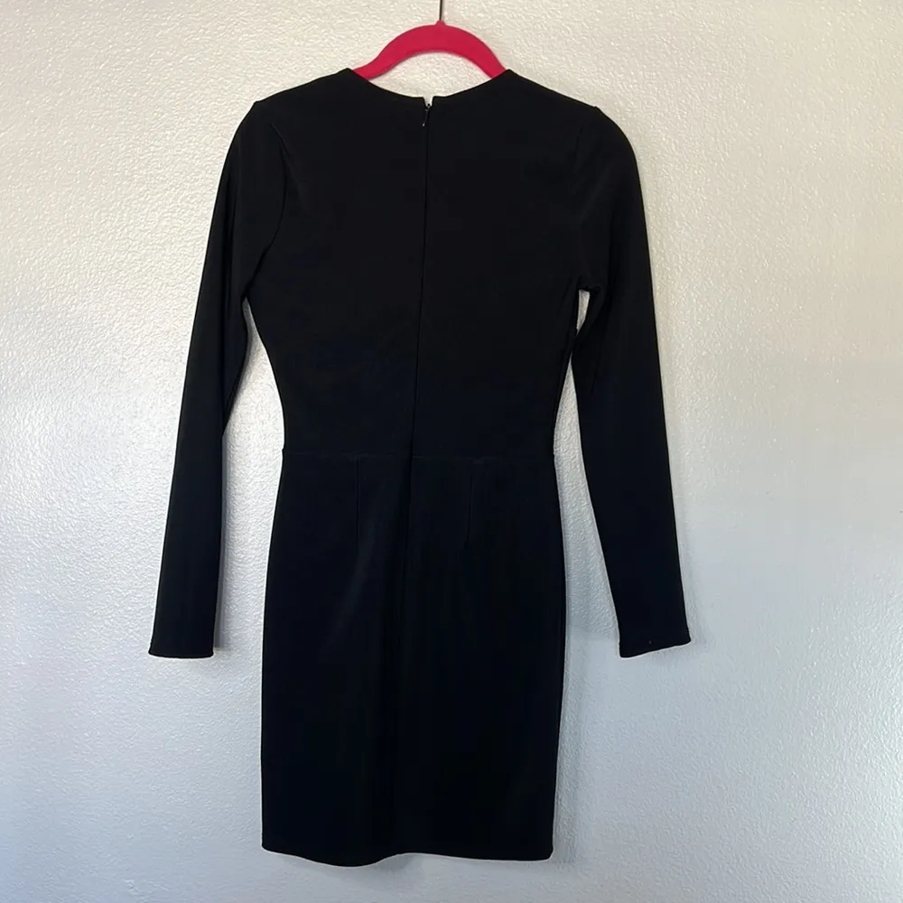 EUC Nasty Gal Black Long Sleeve Lace Up Front Mini Dress sz S - Image 8