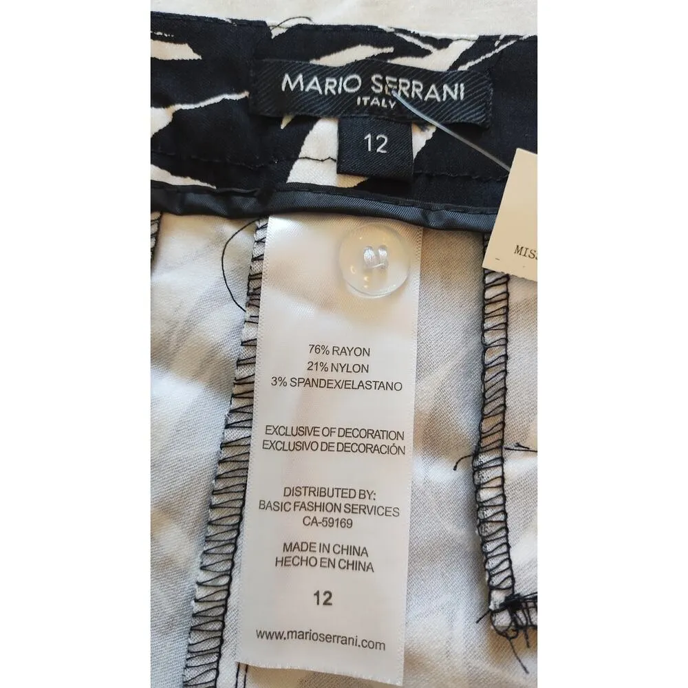 NWT Mario Serrani Italy Comfort Stretch Control non-denim Bermuda Shorts Sz 12 - Image 11