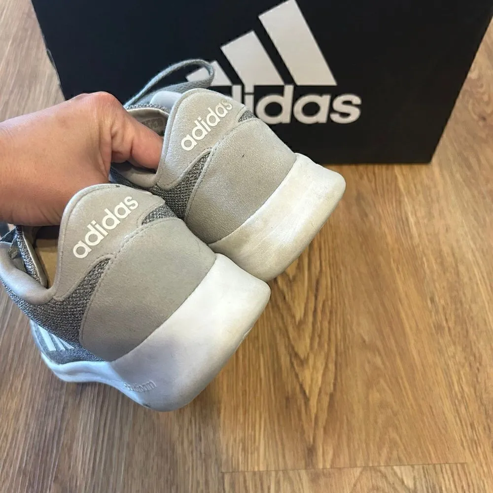 Adidas cloudfoam gray athletic training running shoes sneakers women’s 8.5 - Image 3