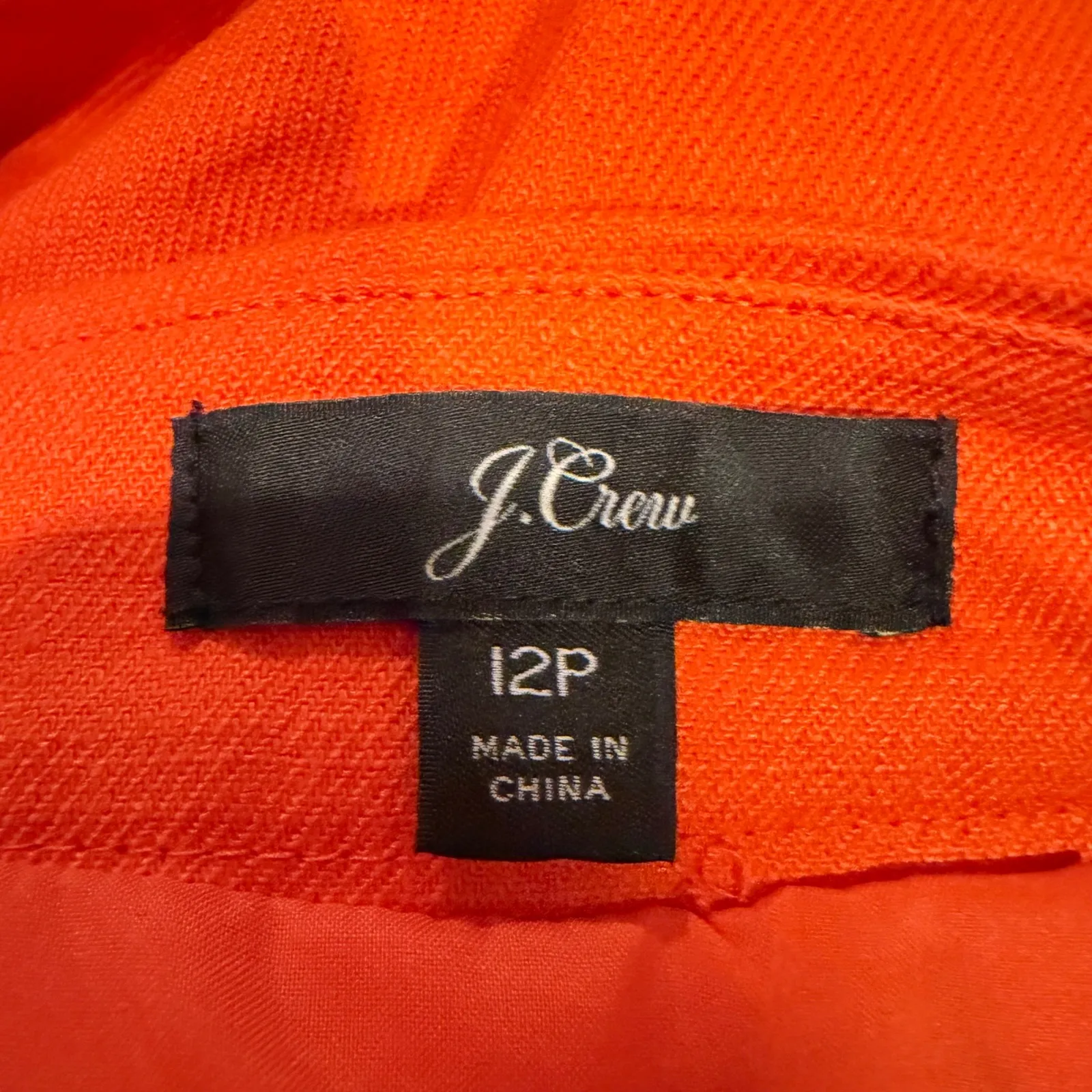 J. Crew A-Line Sailor Skirt Linen Blend Women's 12P Orange Preppy Classic Dainty - Image 5